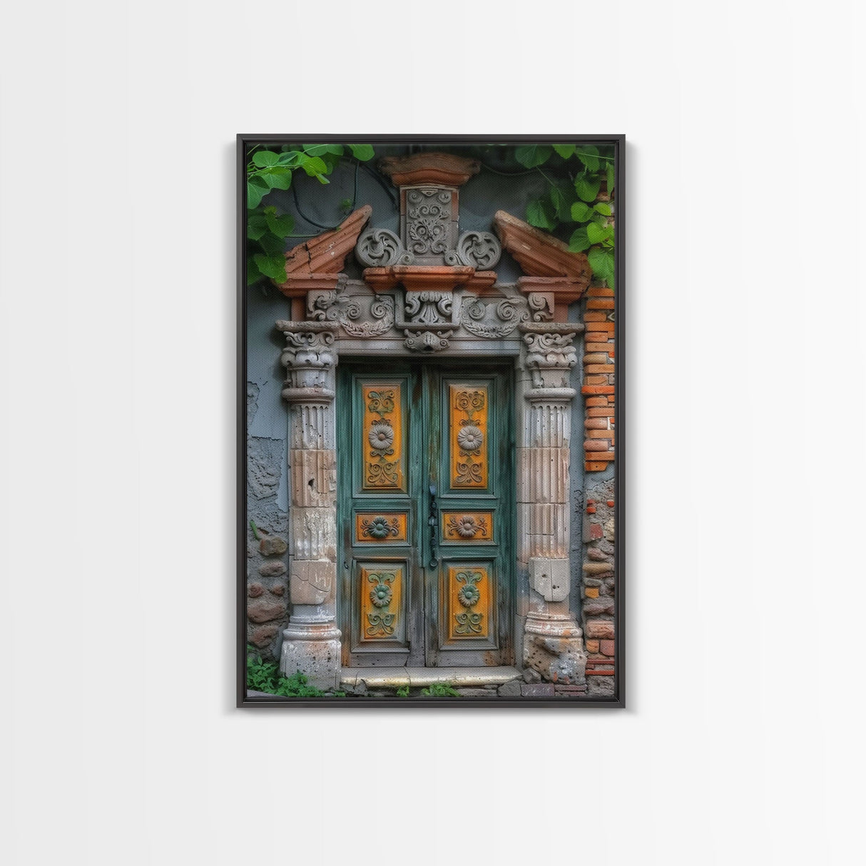 Change223 Colorful Indian Architecture Canvas Print, Traditional Art if India, Photography Print, Indian Wall Art, Living Room Decor