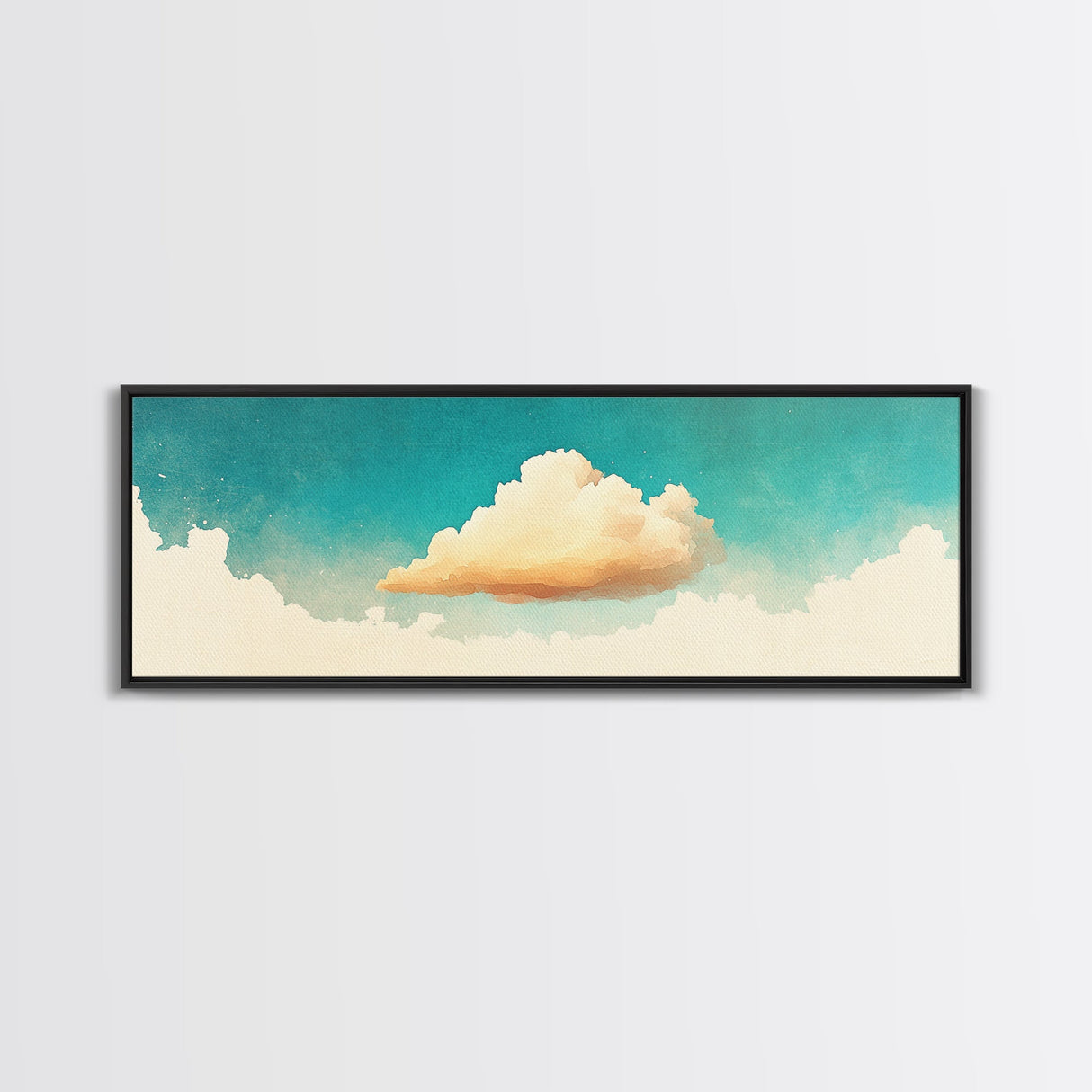 Modern Wall Art - Abstract Oil Painting Print - Extra Large Wall Art - Canvas Wall Hanging - Cloud Painting - Oversized Wall Art - Framed Canvas