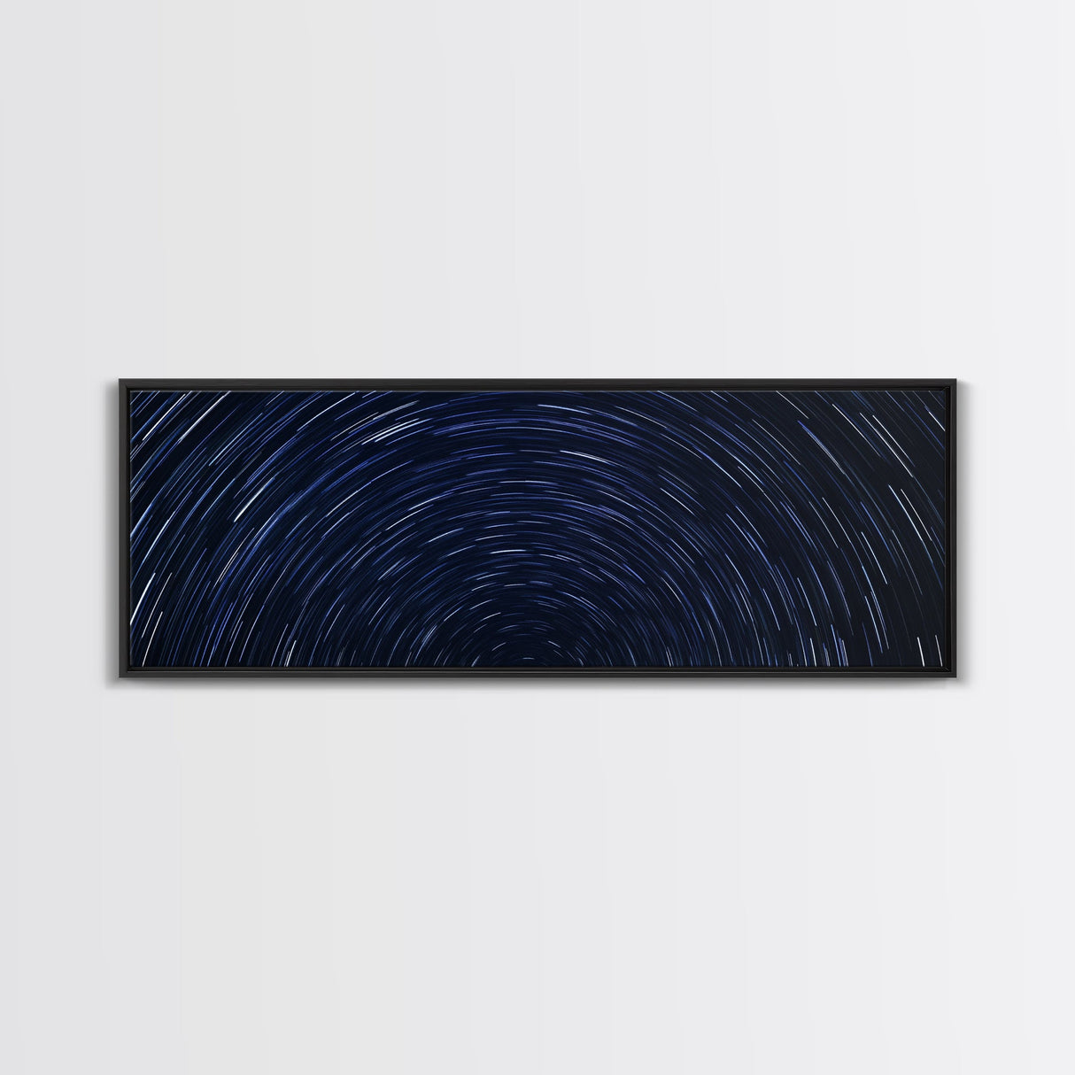 Spiral Of Stars Framed Canvas Print, Timelapse Photography Style Print, Oversized Living Room Decor