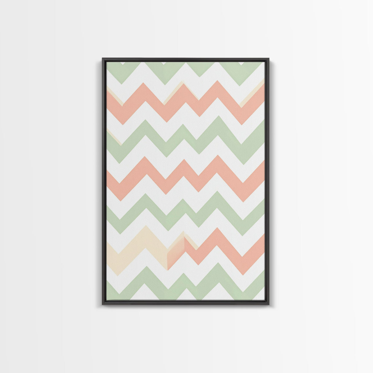 Pastel Chevron Zig Zag Pattern Wall Art, Mid Century Modern Boho Style Home Decor, Living Room Wall Hanging