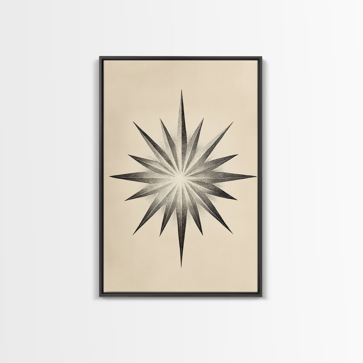 The North Star Canvas Print - Framed Canvas - Minimalist Christmas Art - Boho Christmas Art - Rustic Christmas Art