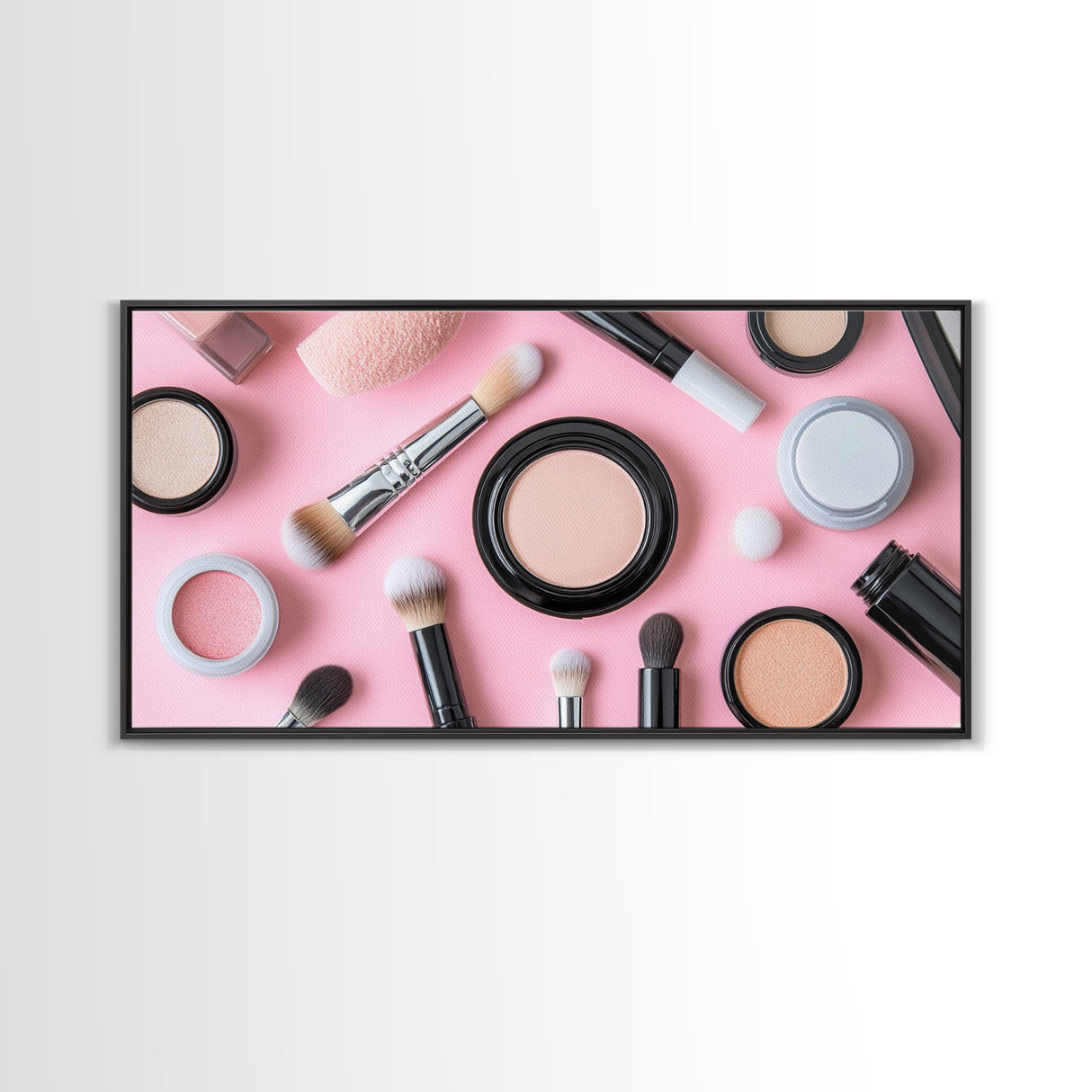 Retro Preppy Makeup Canvas Print, Makeup Art, Makeup Painting, Dorm Room Wall Art