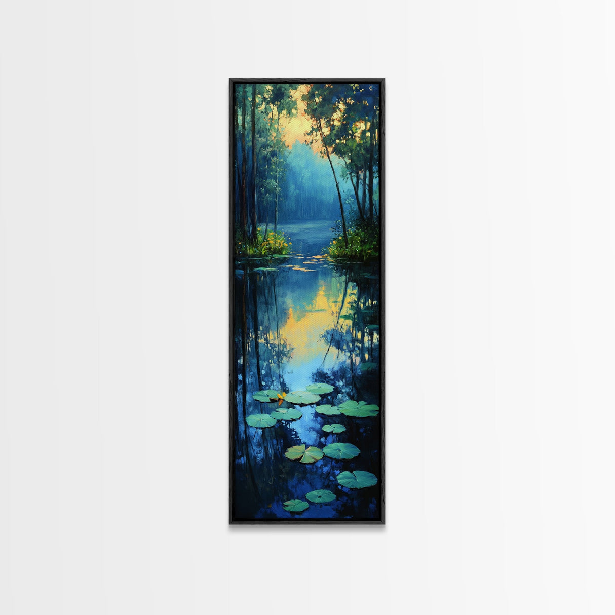 Serene Lake Reflection Framed Canvas Print, Coastal Landscape Art, Lake Tahoe Art, Above Bed Wall Art, Rustic Decor Gift Idea Christmas