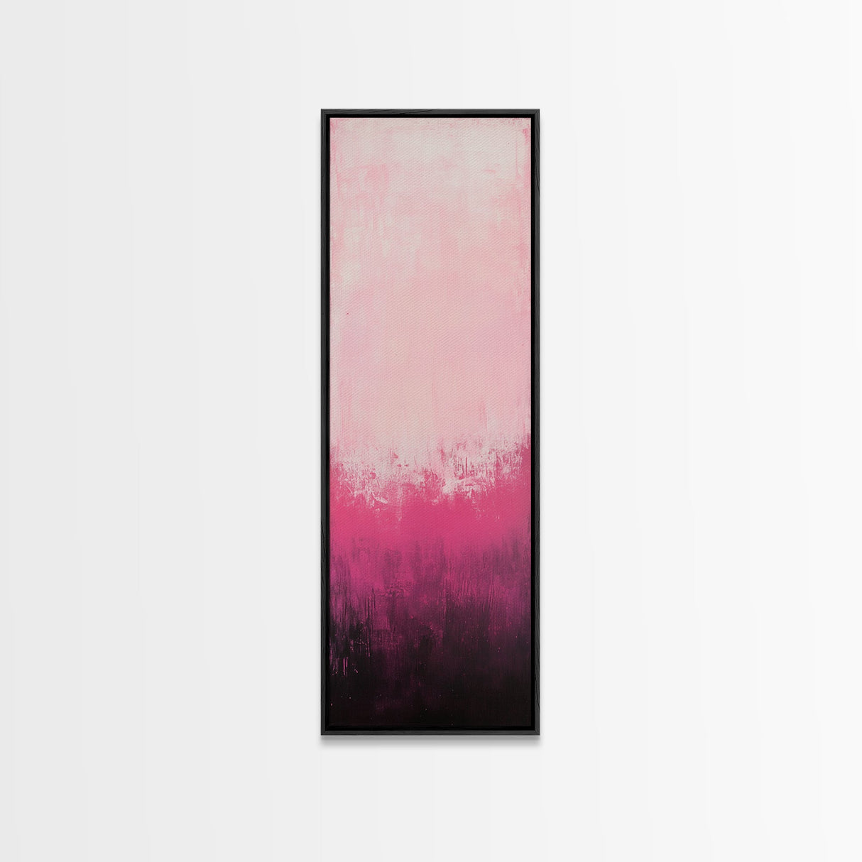 Gradient Pink Ombre Framed Canvas Print Light Pink Abstract Wall Art Bedroom or Living Room Coastal Cowgirl Aesthetic