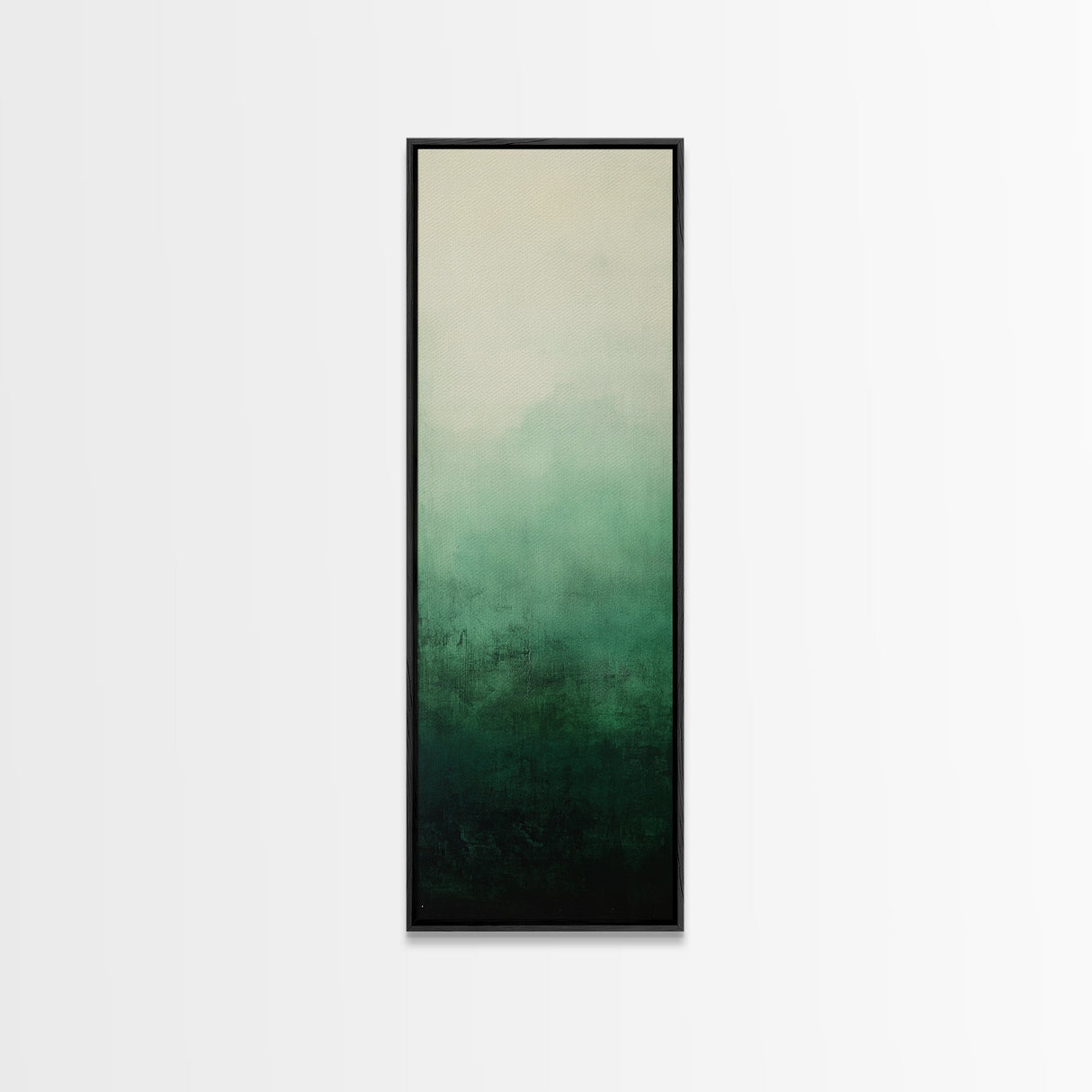 Sage Green Ombre Framed Canvas Print Minimalist Abstract Art Vertical Wall Decor Modern Green Wall Art Bedroom Accent Piece