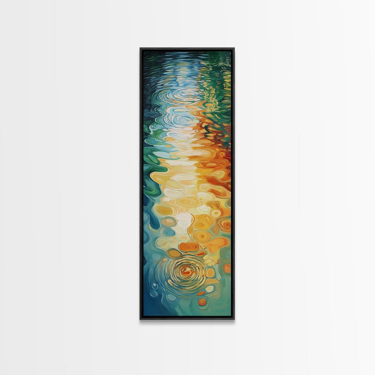 Water Reflections, Abstract Painting, Ocean Inspired Art, Blue and Green Wall Art, Nautical Decor, Minimalist Art, Canvas Print