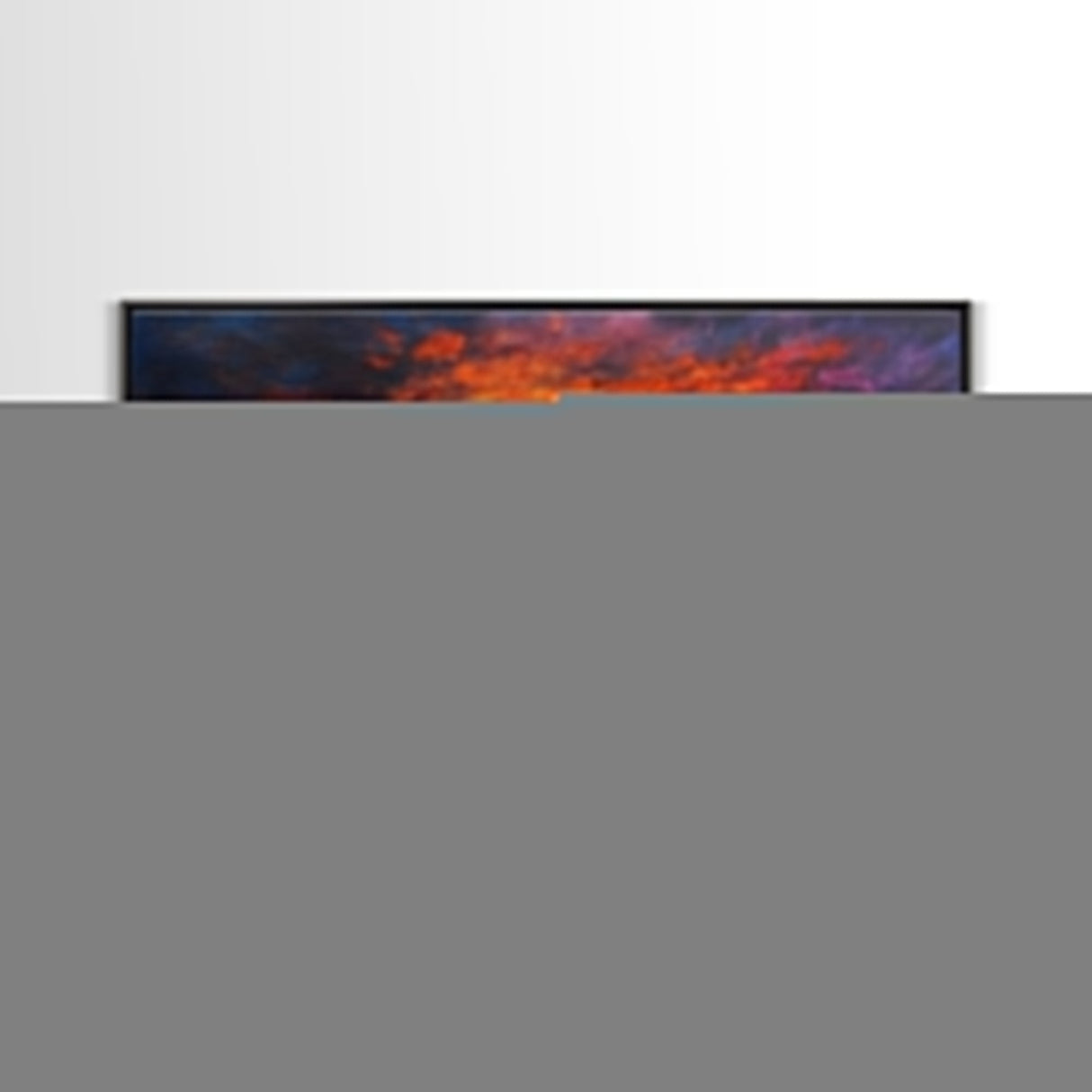 Vivid Sunset, Water Reflection, Zen Wall Art, Coastal Painting, Nautical Decor, Moody Art, Framed Canvas Print, Seascape Painting