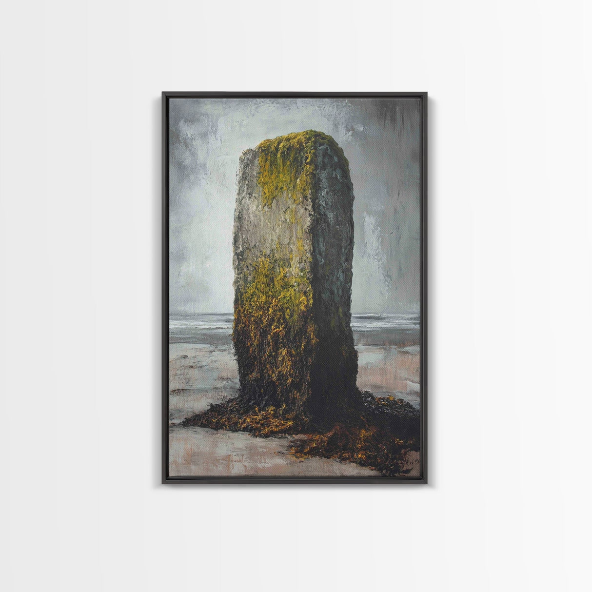 Ozymandias Art, moody art, coastal decor, wabi sabi art, rustic wall art, nautical decor, Framed Canvas Print, extra wide art