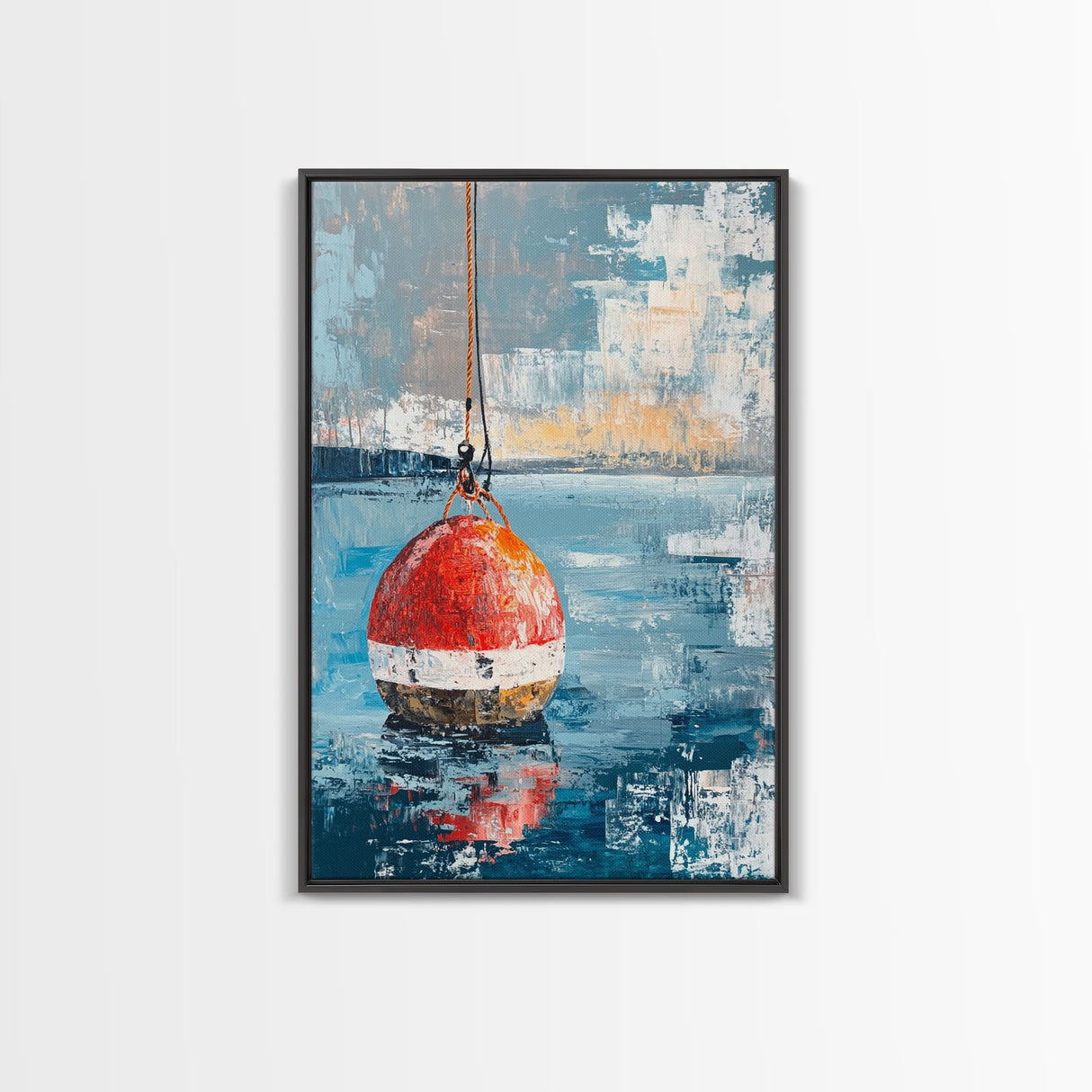 Fishing Buoy, Nautical Wall Art, Rustic Decor, Coastal Art, Ocean Art, Living Room Art, Canvas Print, Gift Idea