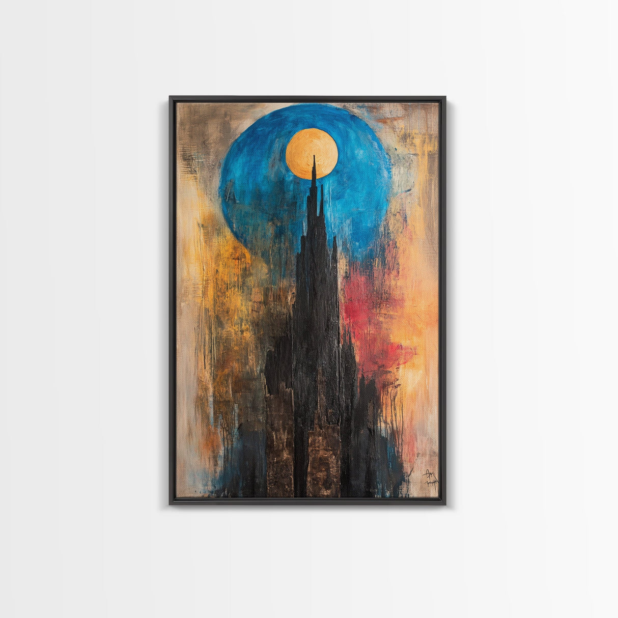 Dark Tower, Ozymandias Art, Moody Art, Dark Angels Wall Art, Gothic Wall Art, Canvas Print, Gift Idea, Above Couch Art