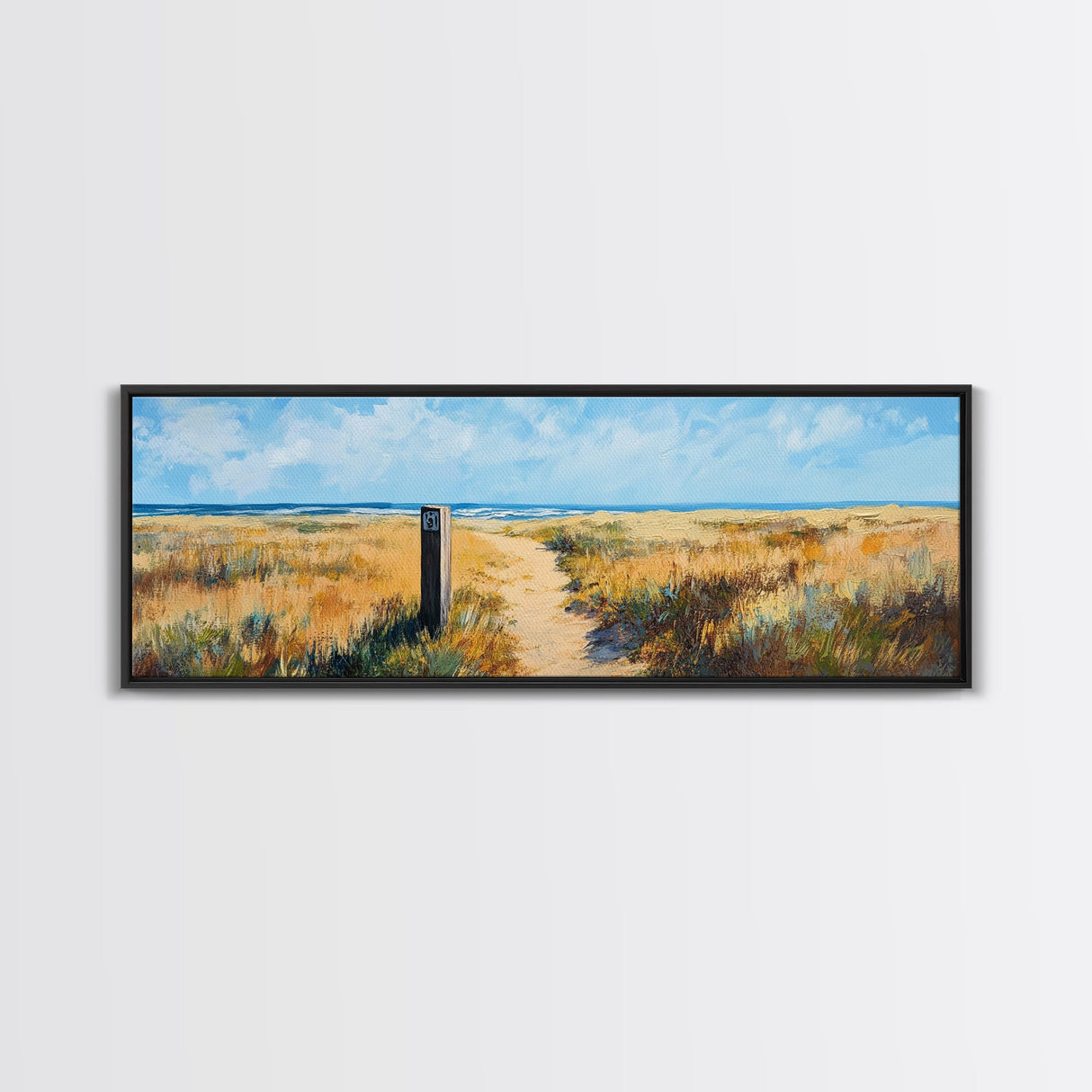 Sandy Path, Coastal Scene, Beach Landscape, Canvas Print, Nautical Wall Art, Summer Home Decor, Relaxing Art, Living Room Art