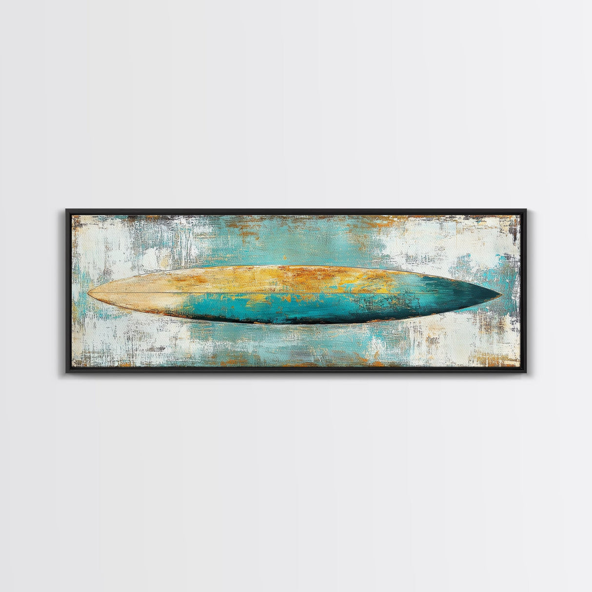 Surfboard Art, Beach Decor, Coastal Wall Art, Surfboard Painting, Beach Art, Bedroom Wall Art, Canvas Print, Framed Canvas Print