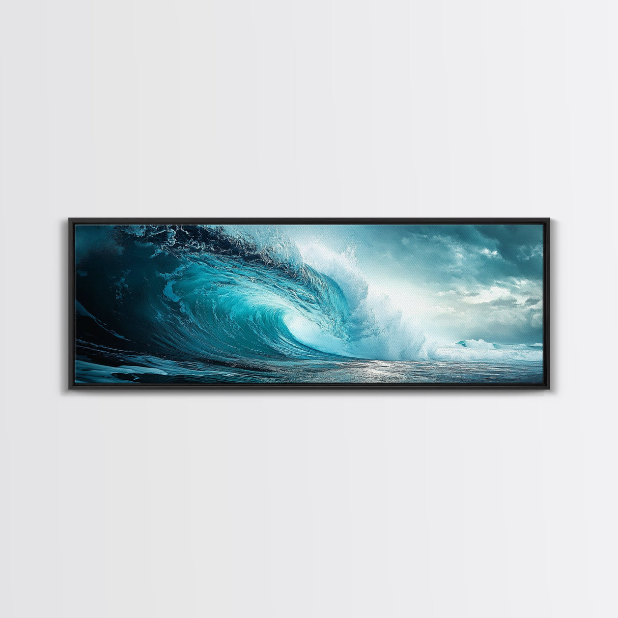 Turquoise Ocean Wave Canvas Print Coastal Photography Wall Art, Large Beach House Decor, Modern Living Room or Office Art, Gift Idea