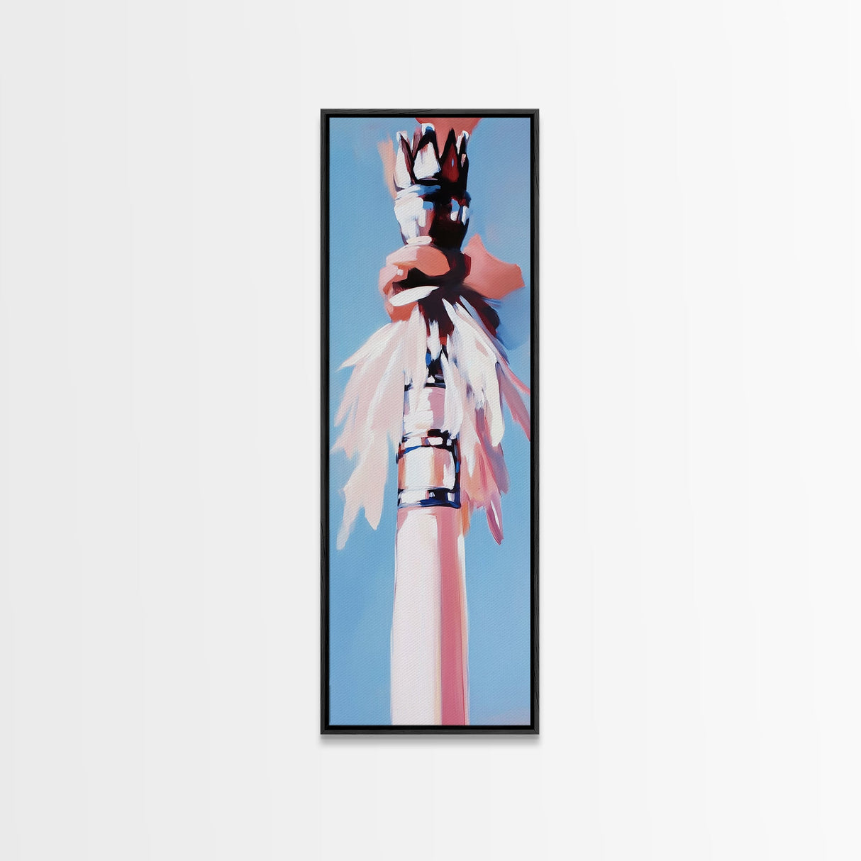 Feathered Totem, Tribal, Dreamy, Canvas Print, Boho Wall Art, Ethereal Painting, Spiritual Decor, Modern Artistic Decor