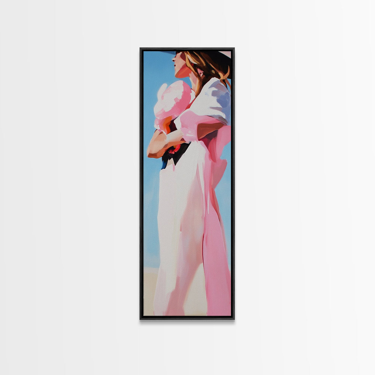 Summer Breeze, Coastal Art, Framed Canvas Print, Minimalist Decor, Ocean Wall Art, Relaxing Beach Vibes, Living Room Piece
