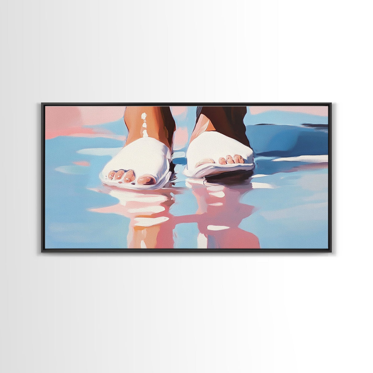 Summer Steps, Beach Aesthetic, Canvas Print, Pastel Art, Coastal Wall Art, Ocean Photography, Minimalist Decor, Bedroom Wall Art