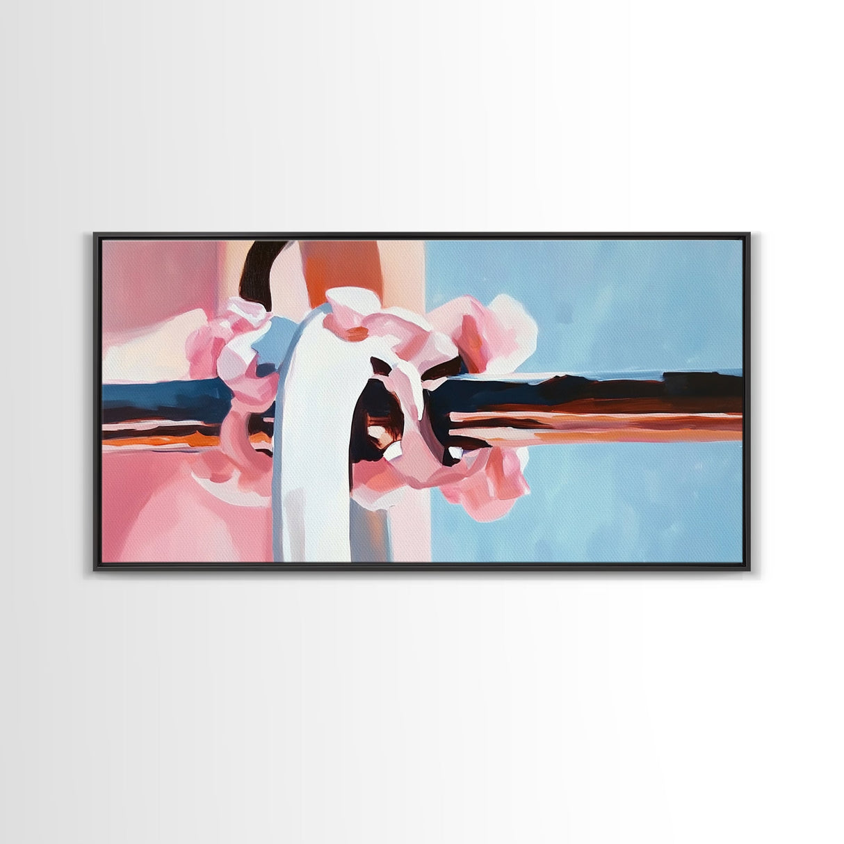 Soft Pink Scrunchie, Feminine Wall Art, Minimalist Pastel, Boho Chic Decor, Modern Abstract, Aesthetic Beauty, Canvas Print, Bedroom