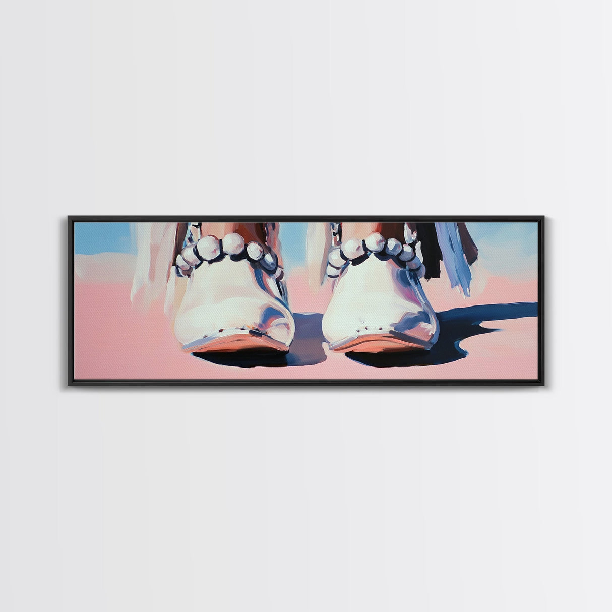 Bohemian Sandals, Chic Summer, Beach Vibes, Fashion Canvas Print, Bedroom Wall Art, Coastal Aesthetic, Trendy Boho Decor