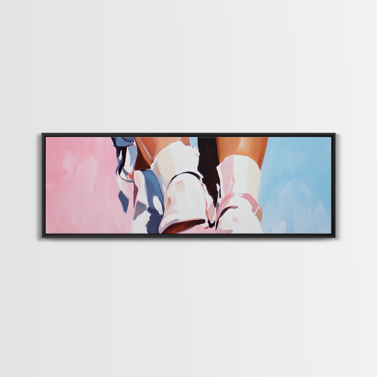 Fashion Steps, Elegant Walk, Chic Aesthetic, Canvas Print, Modern Wall Art, Bedroom Decor, Minimalist Style, Stylish Home Accent