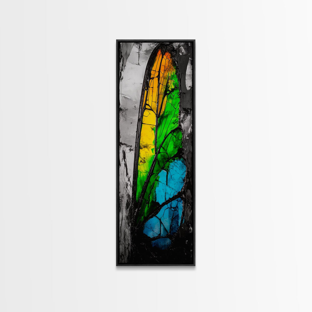 Butterfly Wing, Nature Inspired Art, Boho Home Decor, Canvas Print, Modern Insect Painting, Vibrant Wall Art, Bedroom Artwork