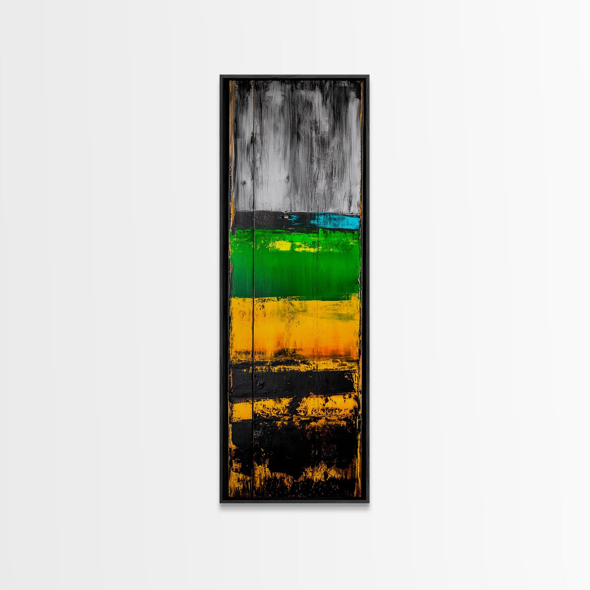 Rustic Abstract, Distressed Wood Texture Painting, Modern Farmhouse Wall Art, Framed Canvas Print, Industrial Decor, Neutral Artwork