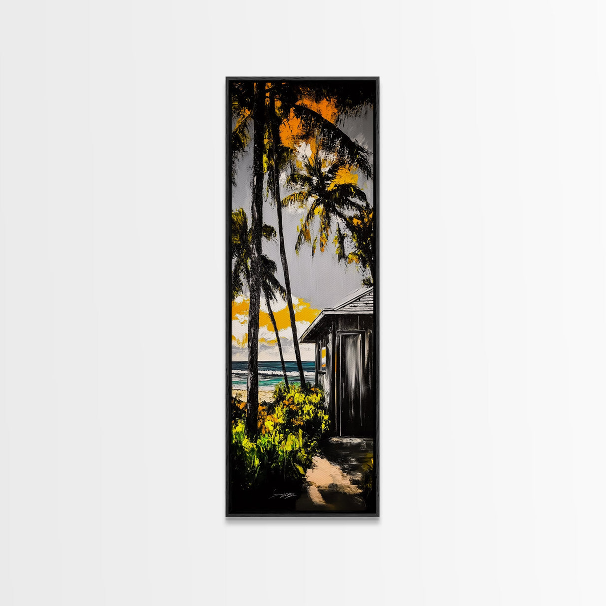 Tropical Escape, Palm Trees, Ocean Breeze, Canvas Print, Coastal Decor, Beach House Wall Art, Vacation Vibes, Relaxing Living Room Art