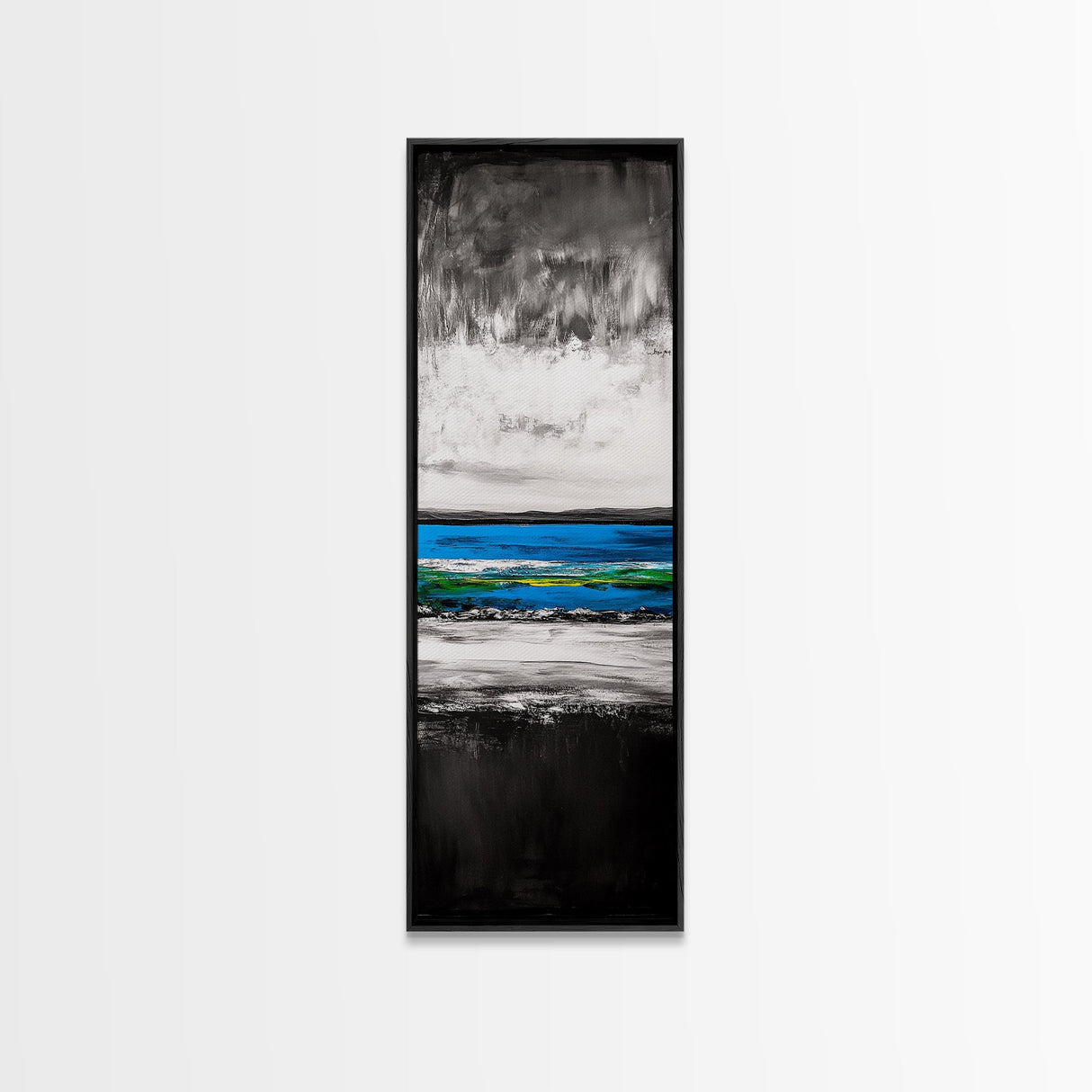 Wave Painting, Black and White Ocean Art, Coastal Wall Decor, Nautical Artwork, Modern Seascape, Beach House Living Room Art, Canvas Print