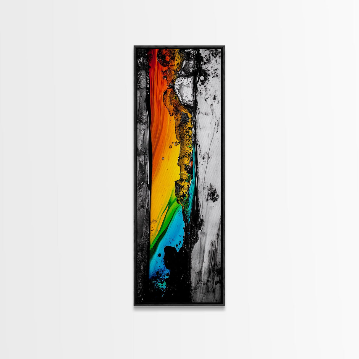 Surreal Vision, Futuristic Abstract, Black and White, Canvas Print, Contemporary Artwork, Living Room Decor, Modern Art, Mystical Vibes