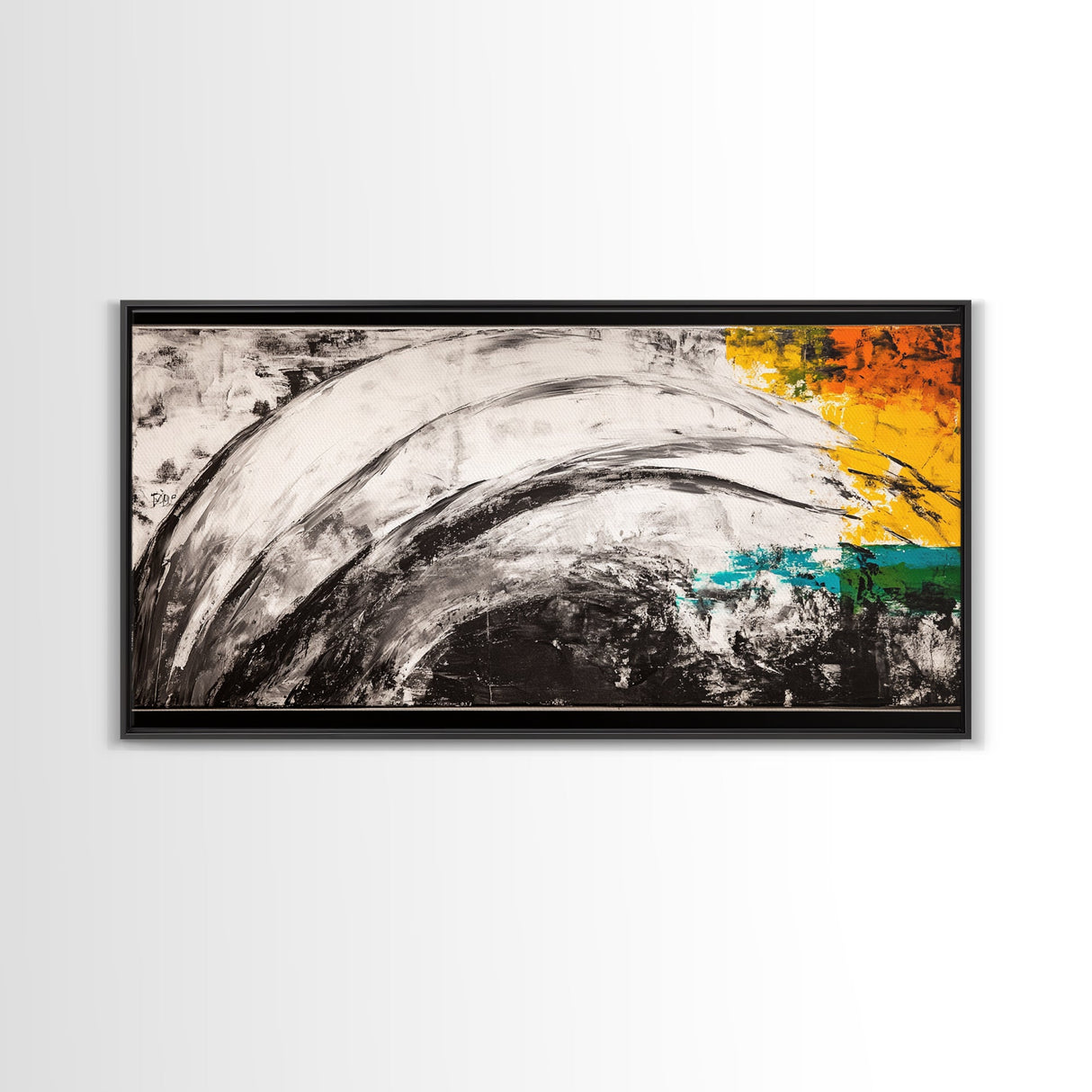 Abstract Waves, Modern Wall Art, Contemporary Painting, Minimalist Art, Framed Canvas Print, Living Room Decor, Unique Artwork