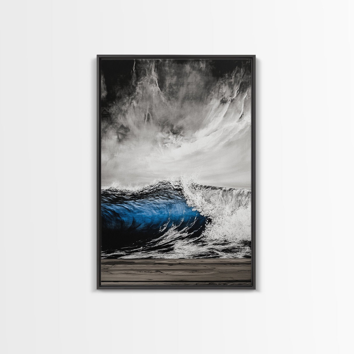 Ocean Wave, Stormy Sea, Dramatic Water, Coastal Art, Canvas Print, Nautical Wall Decor, Living Room Statement Piece, Moody Seascape