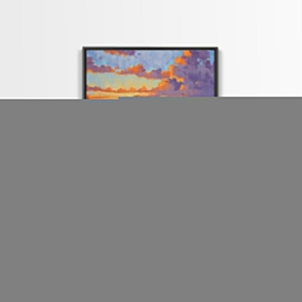 Desert Coast, Sunset Beach, Nature Hole, Surreal Art, Framed Canvas Print, Bedroom Wall Art, trippy boho decor, colorful landscape