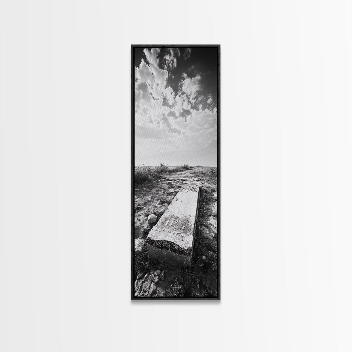 Abandoned Gravestone, Historic Cemetery, Gothic Vibes, Moody Decor, Framed Canvas Print, Halloween Art, Fall Living Room Art, Living Room Art