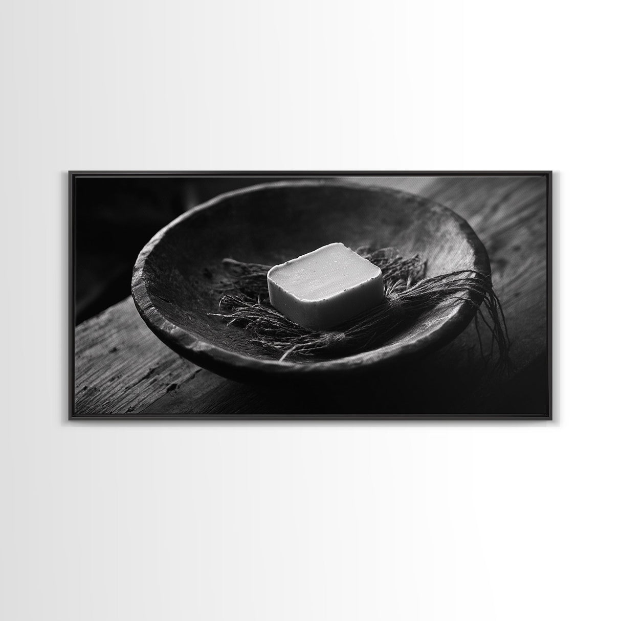 Rustic Soap Bowl, Farmhouse Kitchen Art, Homestead Decor, Simple Living Style, Canvas Print, Country Kitchen Wall Art, Autumn Accent
