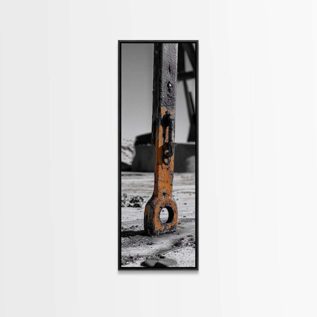 Industrial Detail, Rusty Metal, Minimalist Style, Grunge Wall Decor, Framed Canvas Print, Garage Art, Man Cave Wall Art