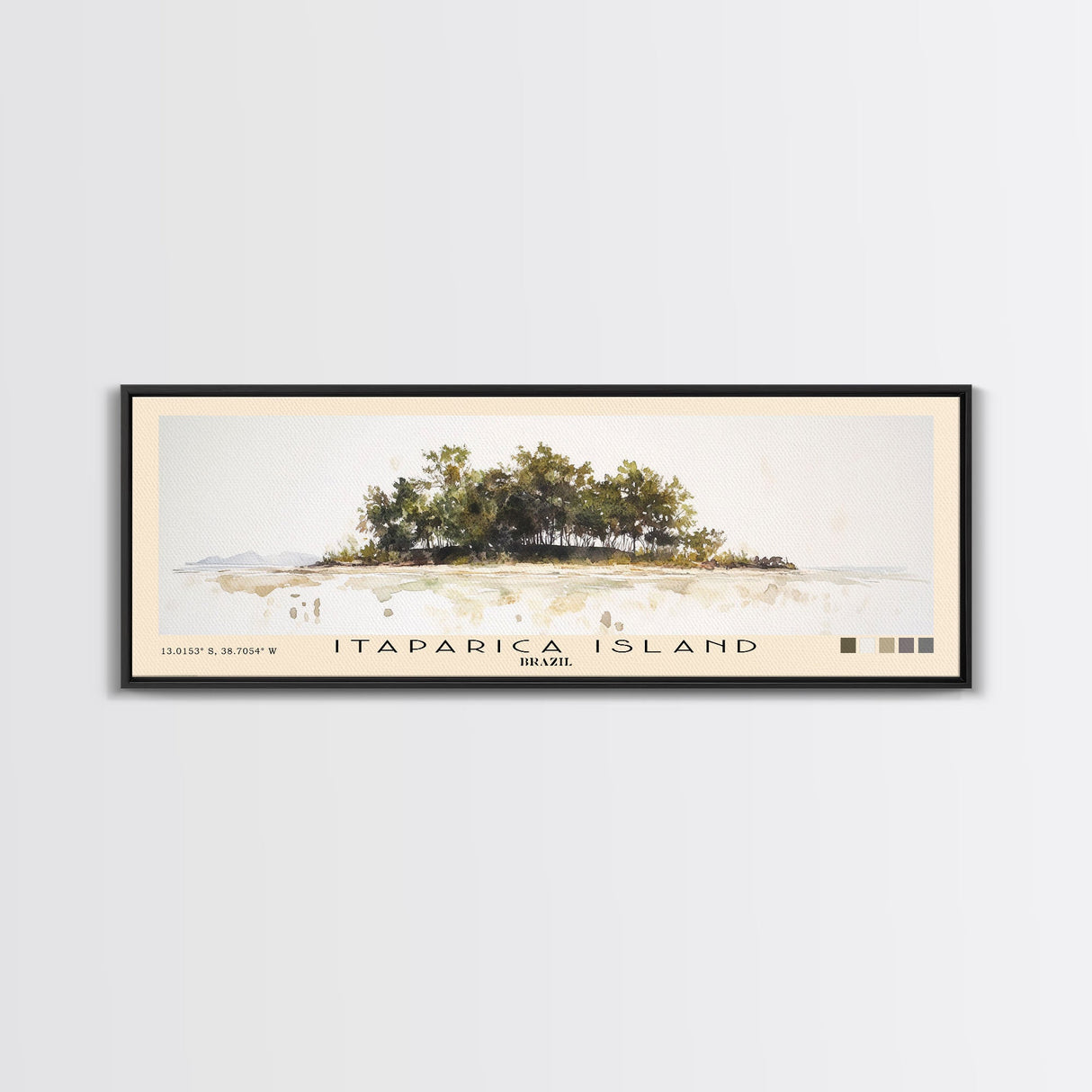 Itaparica Island, Brazil Watercolor Beach Print, Vacation Gift, Brazil Wall Art, Beach Painting, Beach Decor, Beach Painting