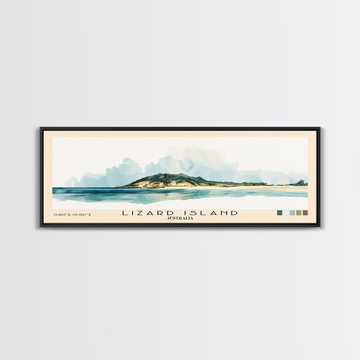 Lizard Island, Australia Watercolor Beach Print, Vacation Gift, Australia Wall Art, Beach Painting, Beach Decor, Beach Painting