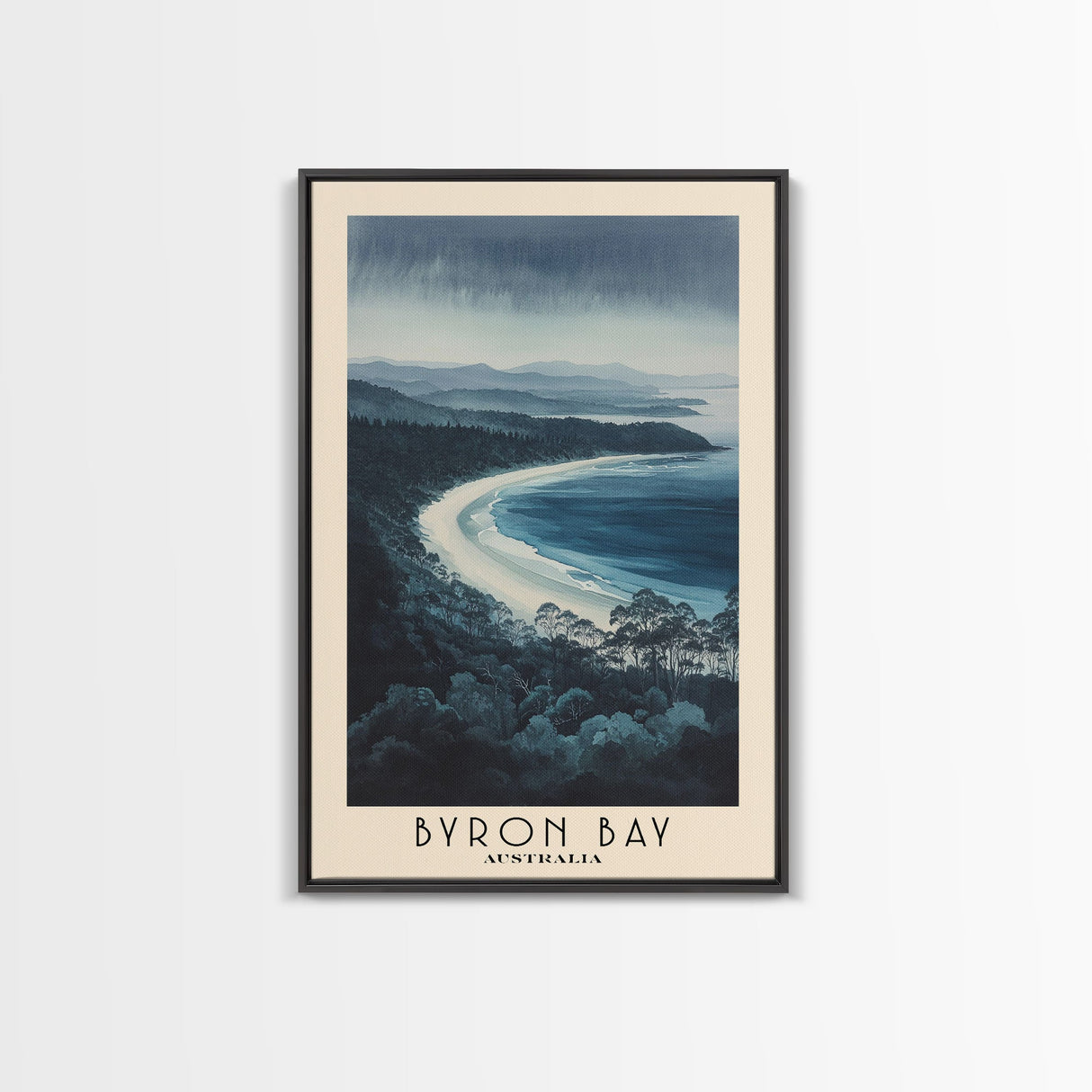 Byron Bay, Australia Watercolor Beach Print, Vacation Gift, Australia Wall Art, Beach Painting, Beach Decor, Beach Painting