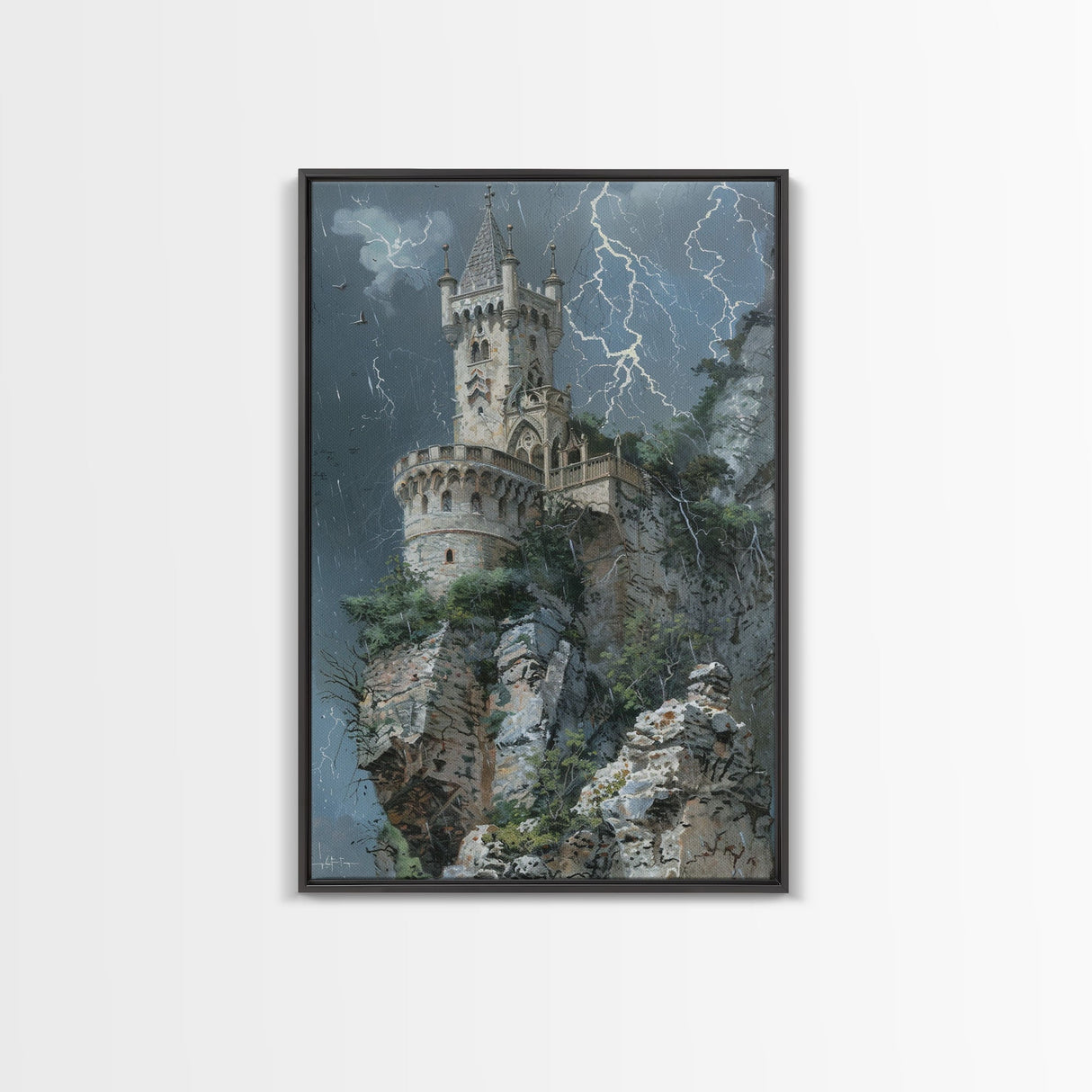 Ghostly Forest Path, Halloween Art, Spooky Wall Decor, Framed Canvas Print, Creepy Art, Halloween Wall Decor, Seasonal Wall Art