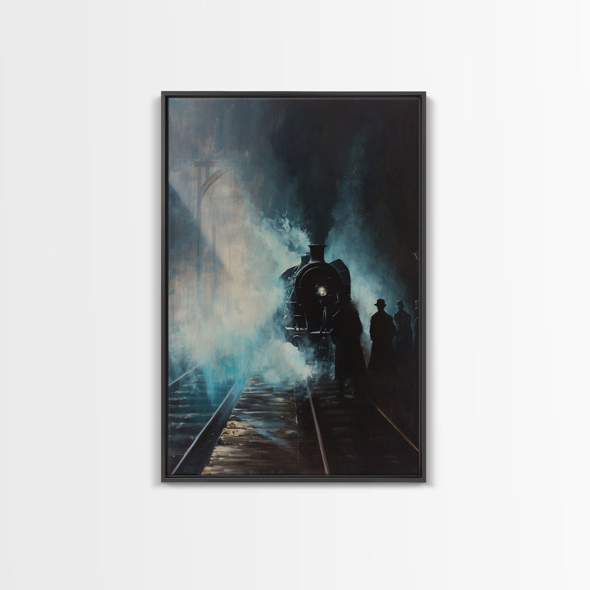 Mysterious Spooky Carnival Tent Framed Canvas Print, Halloween Wall Art, Haunted House Decor, Ghostly Home Decoration, Halloween Art