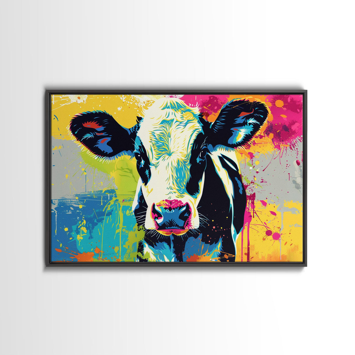 Cow Wall Art, Cow Print, Cow Wallhanging, Farmhouse Decor, Country Western Decor, Cow Lover Gift, Framed Canvas Print Or Metal Art Print