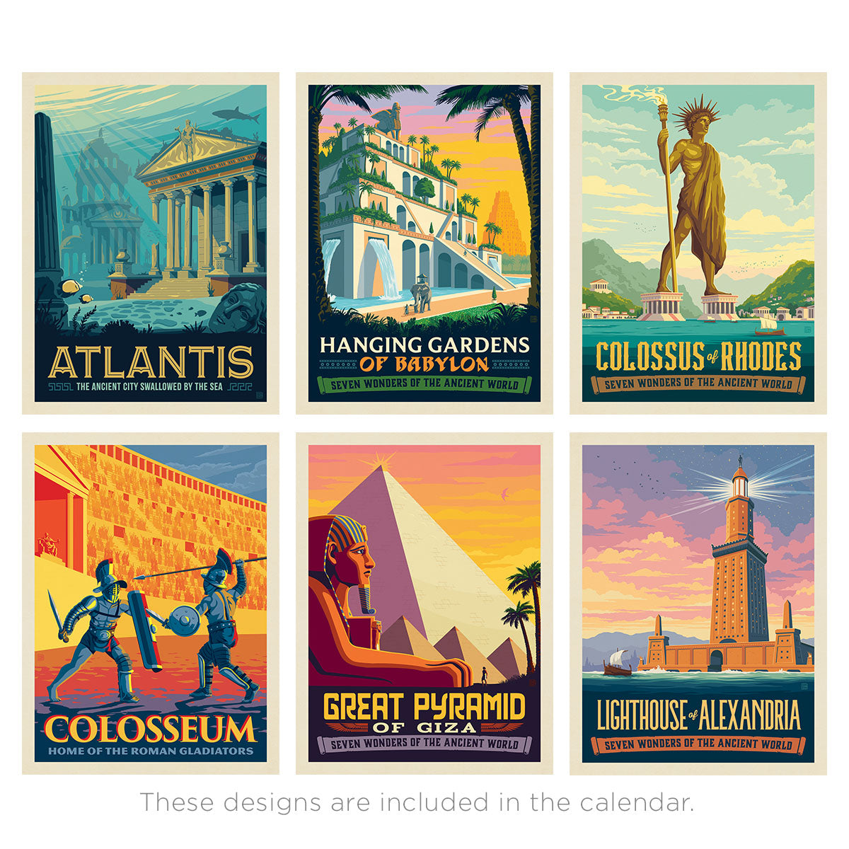2026 Wall Calendar: Fantasy Travel (Ancient Wonders & Mythical Places)