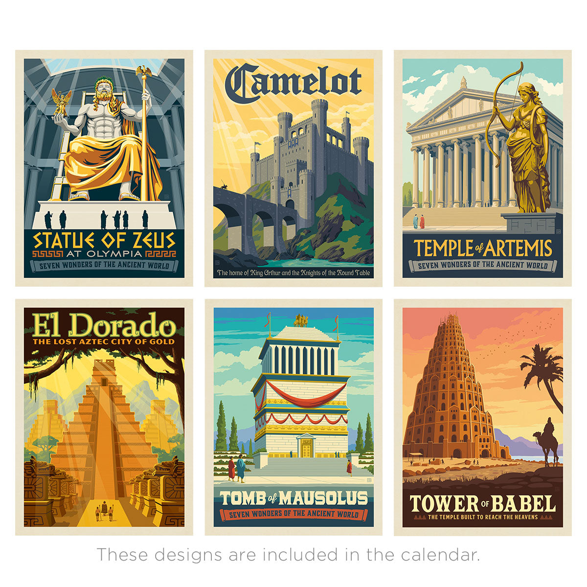 2026 Wall Calendar: Fantasy Travel (Ancient Wonders & Mythical Places)