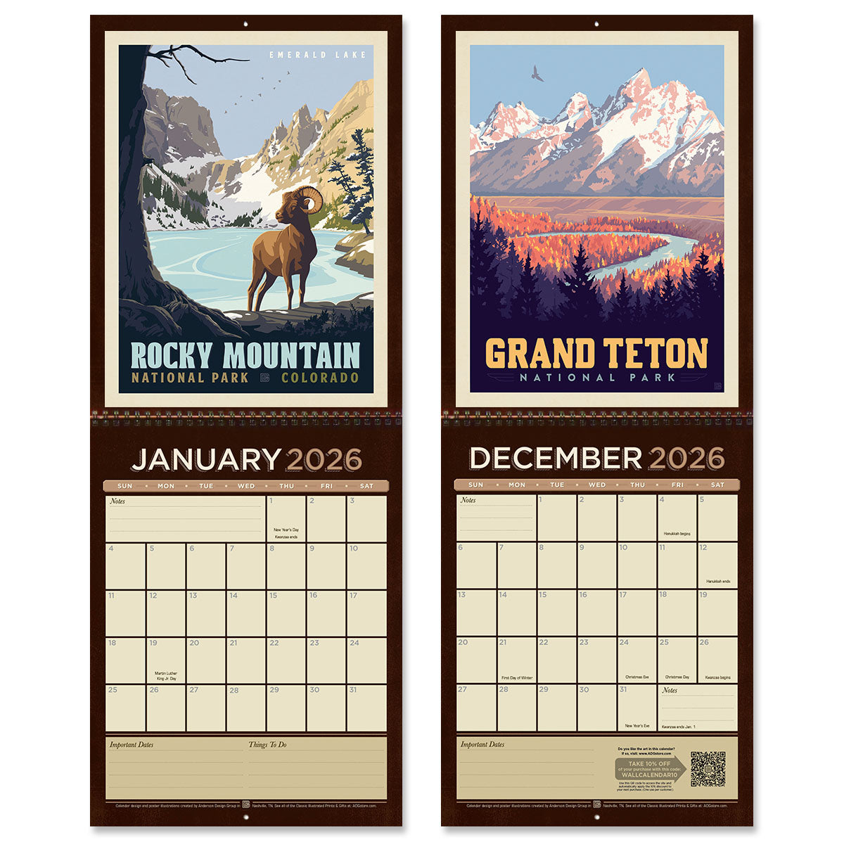 2026 Wall Calendar: National Parks (Best Seller!)