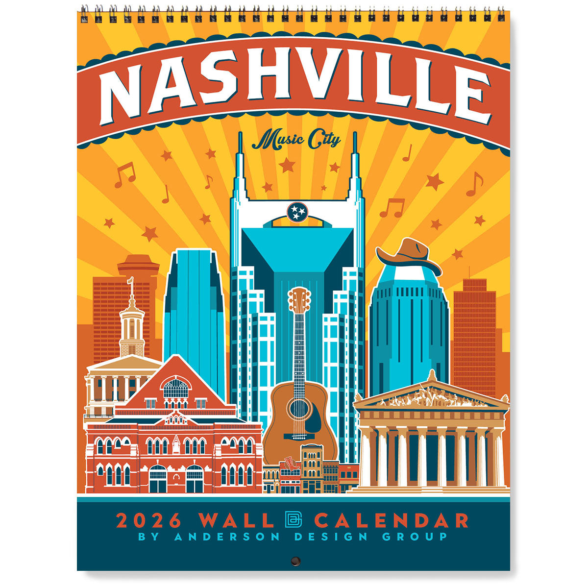 2026 Wall Calendar: Spirit of Nashville