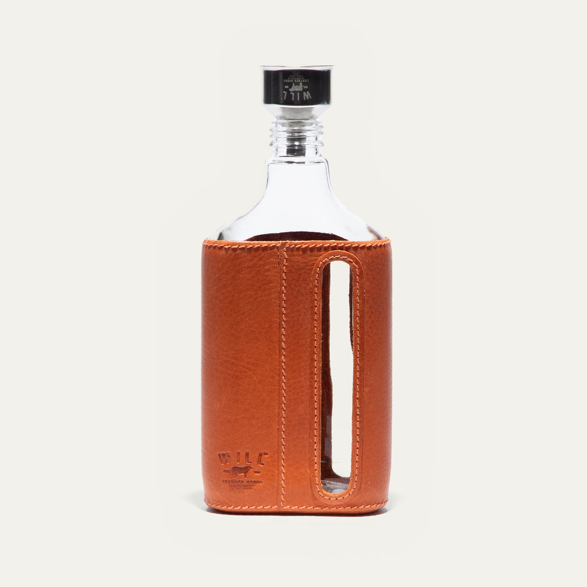 Glass Leather Flask 375Ml