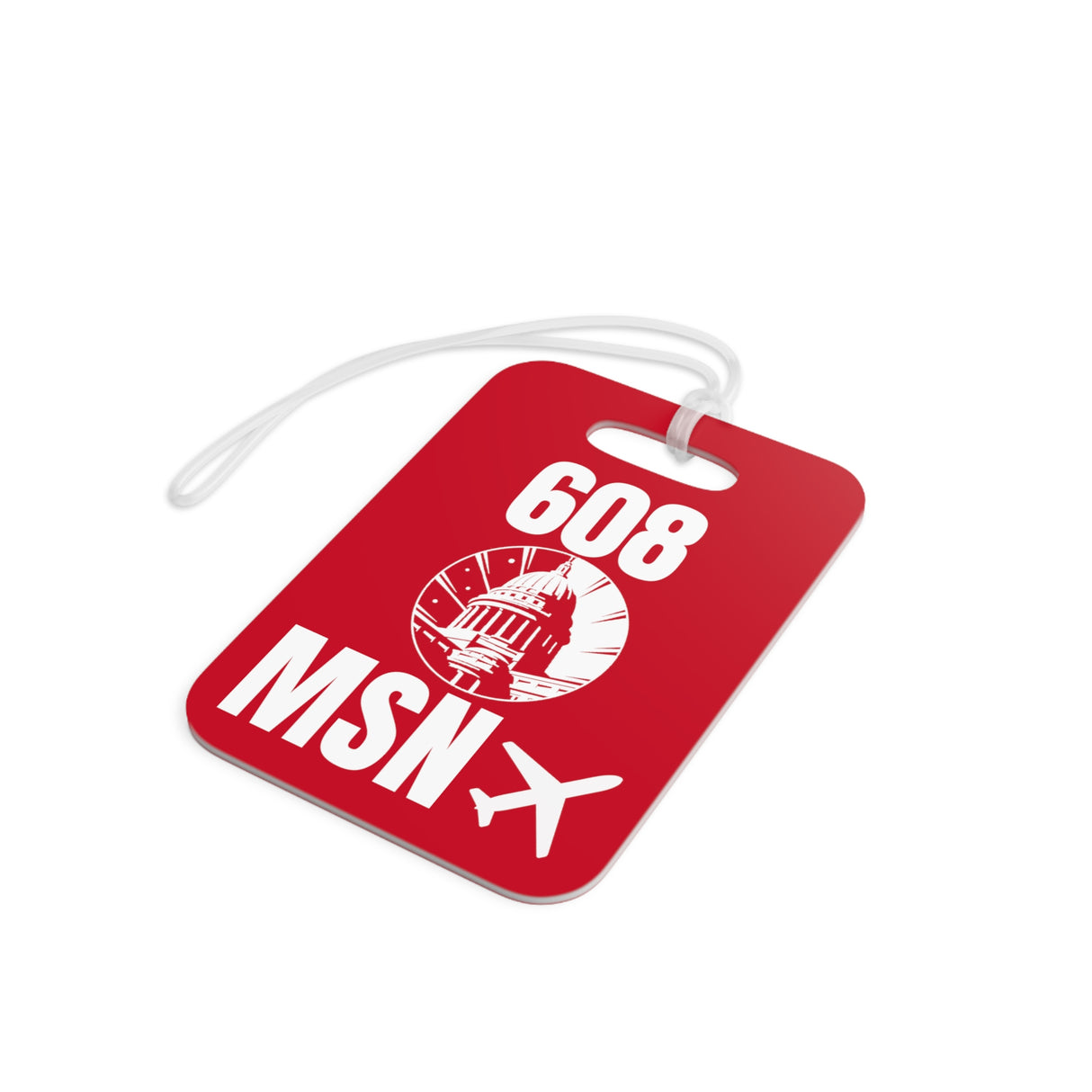 Madison Wisconsin, Area Code / Airport Tag for Bags and Luggage - 608 / MSN / Capital