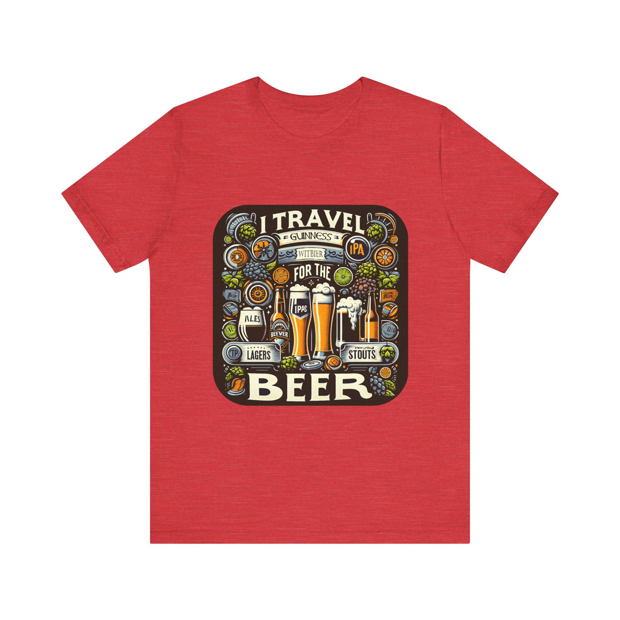 "I Travel for The Beer" full color T-shirt