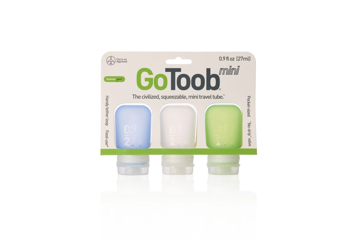 Gotoob Mini 3-Pack - Refillable Silicone Travel Bottles by humangear