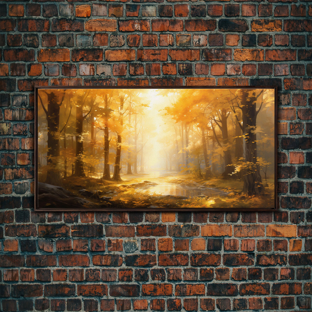 Fall Wall Decor, Forest Wall Art, Trees Art Print, Panoramic Art, Wall Art, Canvas Art, Landscape Art Print, Above Bed Décor, Farmhouse Art