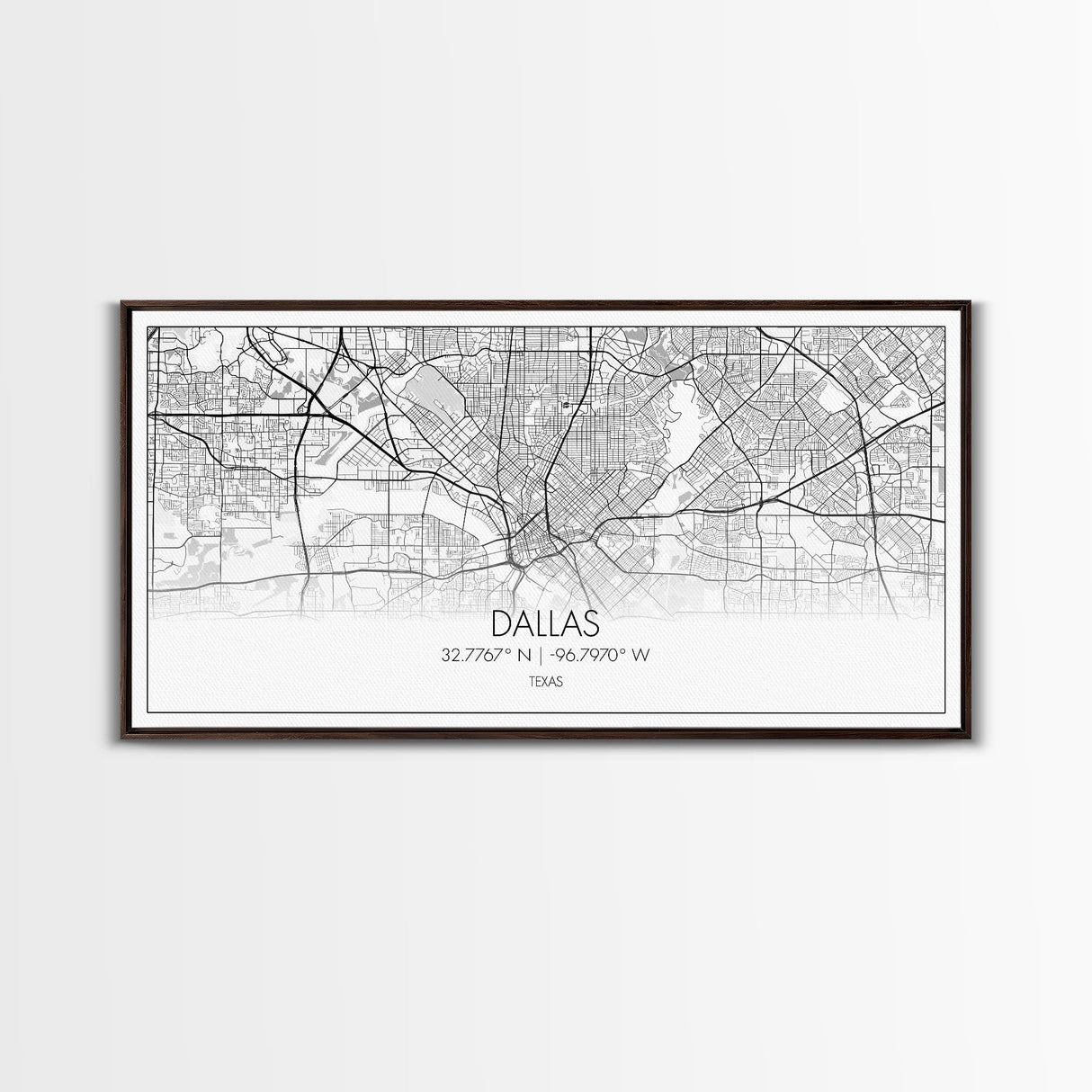 Dallas Street Map, Texas Map, Map Print, Minimalist Art, Wall Art, Canvas Art, Patriotic Décor, Boys Room Décor, Tiny House Gift, Home Décor